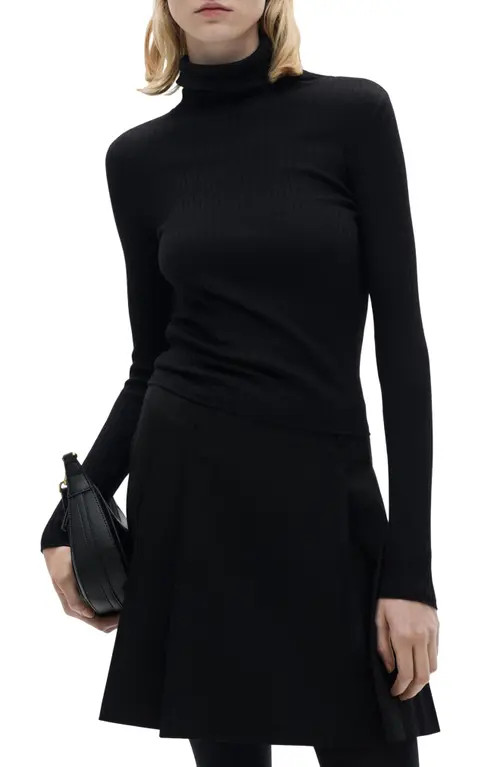 MANGO Turtleneck Sweater in Black at Nordstrom, Size Large | Nordstrom