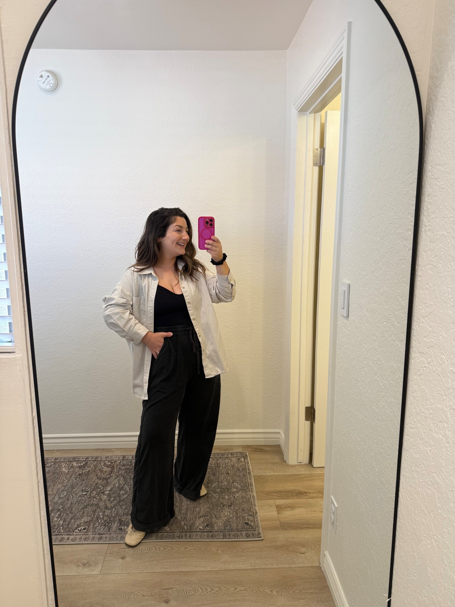 Comfy travel outfit!
Petite friendly of course! 
Pants size small
Tank size medium
Button up size xs ( runs big and is structured)

#LTKStyleTip #LTKFindsUnder50 #LTKFindsUnder100