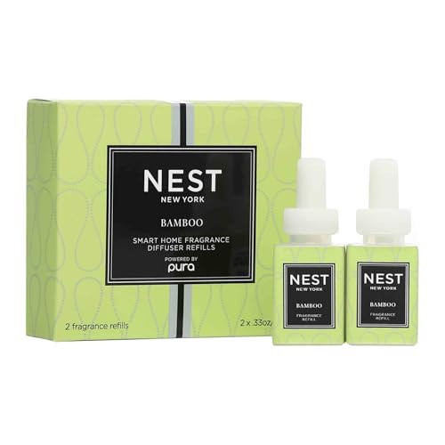 NEST New York Smart Home Fragrance Diffuser Refill Smart Vials, Bamboo - Set of 2 - Designed for NEST x Pura 3 and NEST x Pura 4 Diffusers - Cruelty Free, Vegan | Amazon (US)