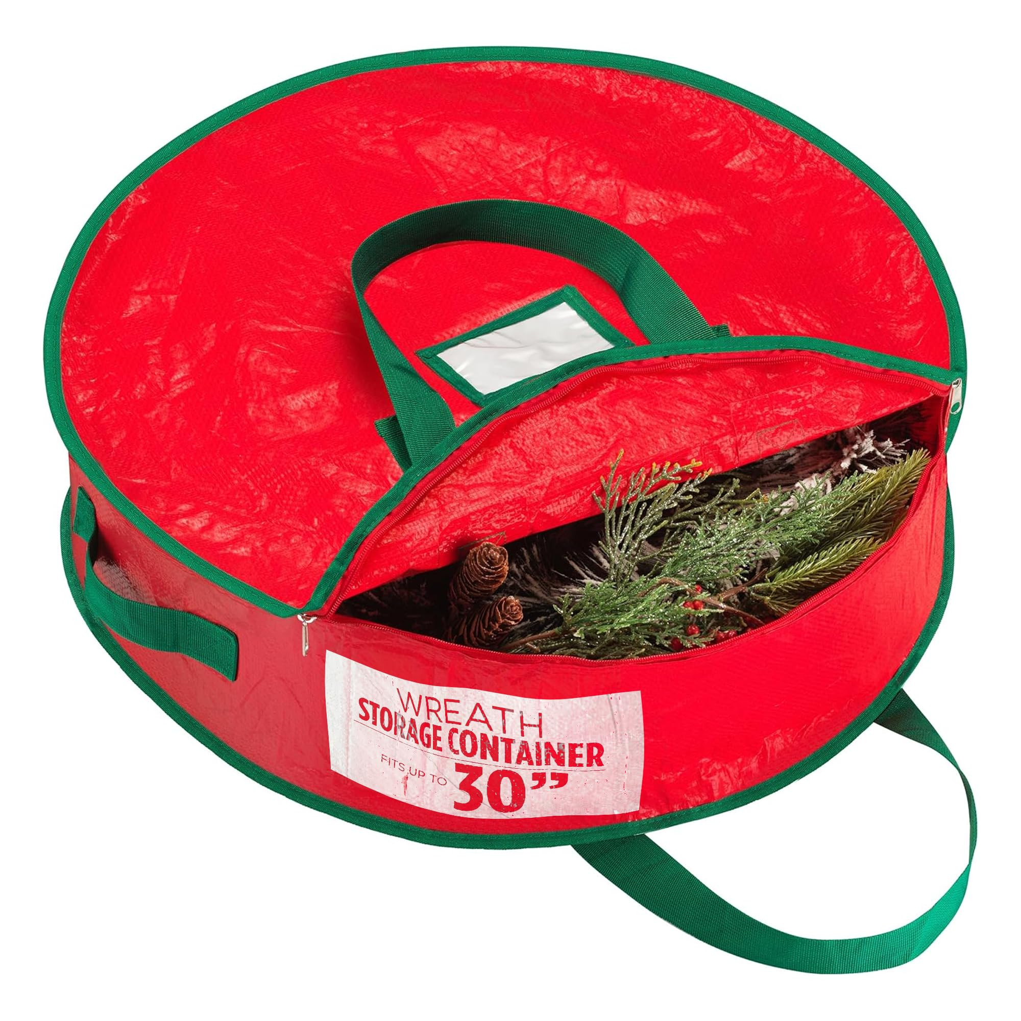 Handy Laundry Christmas Wreath Storage Bag - Durable, Tarp Material, Zipper, Sturdy Carry Handles... | Amazon (US)