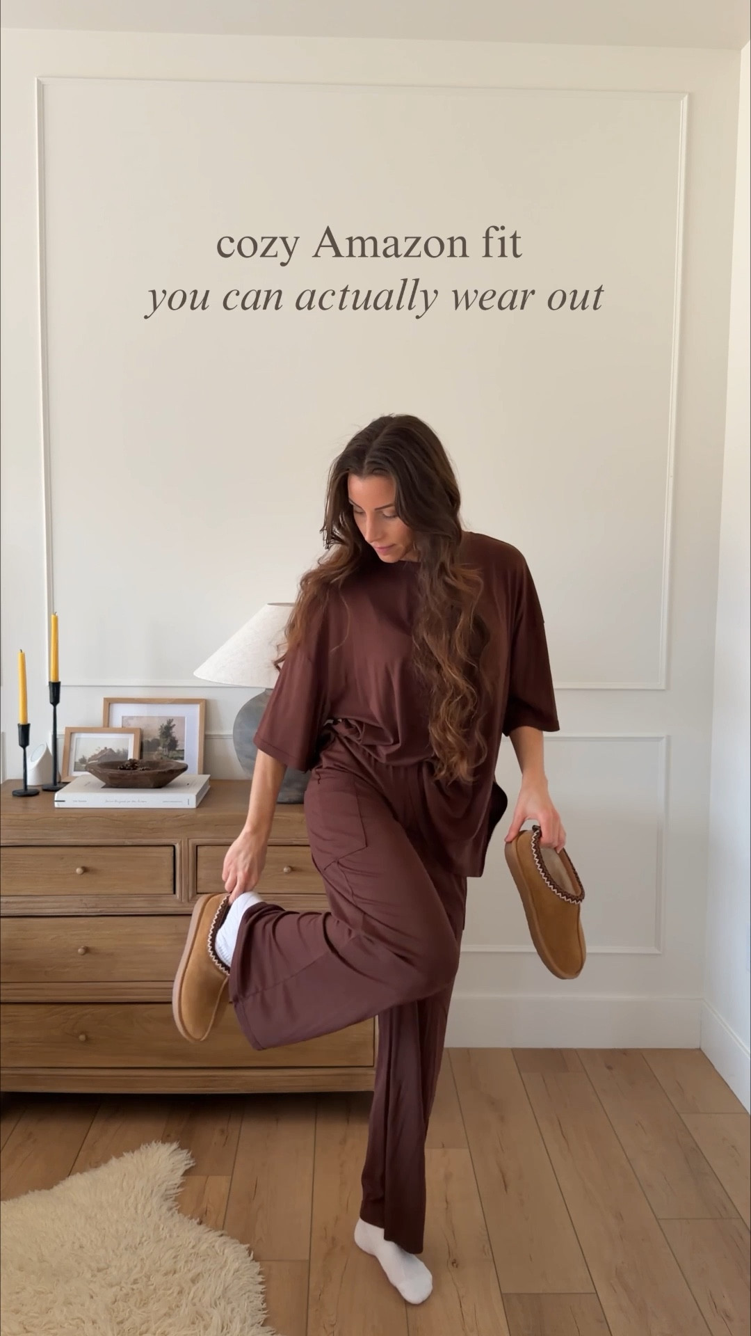 This loose cozy set is one of those throw-on-and-go pieces I keep reaching for. Soft, comfy, but still looks good enough to leave the house 🙌
I paired it with these shoes to keep it feeling a little more put together.
Best part? It comes in a bunch of colours and it’s on sale right now! 

#LTKsale #LTKhome #LTKstyletip