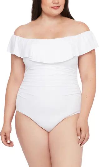 Off the Shoulder One-Piece Swimsuit | Nordstrom Rack