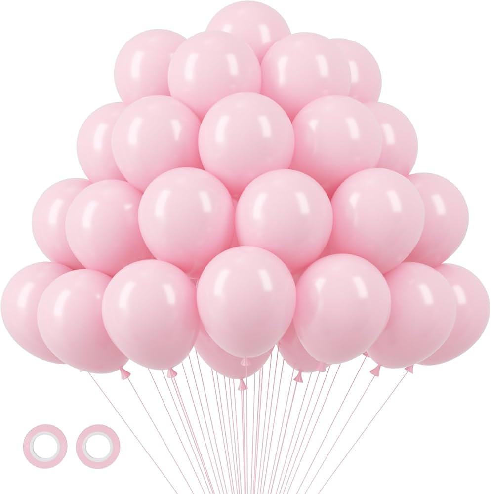 105pcs Light Pink Balloons 12inch Pastel Pink Balloons for Boys Girls Birthday Baby Shower Gender... | Amazon (US)