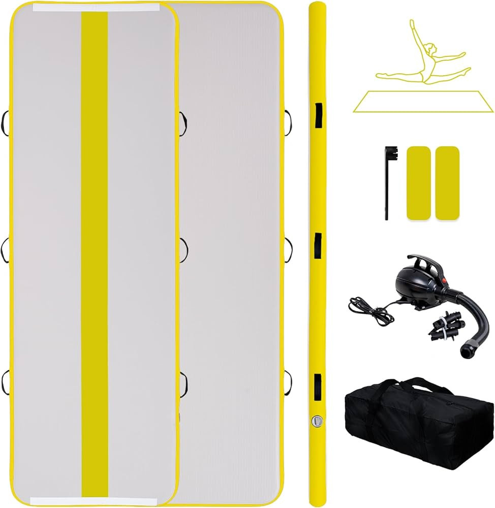 Tuxedo Sailor Inflatable Gymnastics Mat with Electric Pump, Storage Bag, Repair Kit–Air Mat for... | Amazon (US)