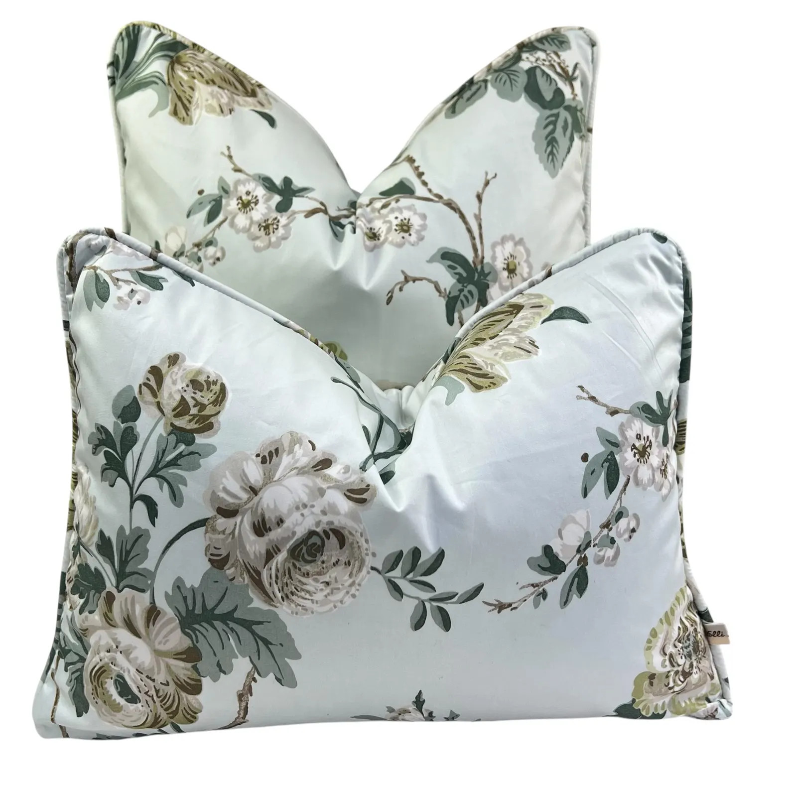 Schumacher Luxury Designer "Betty Chintz" Floral Celadon Blue Cushion Pillow Sofa Cover | Etsy (Global)