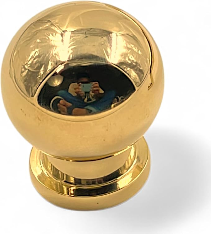 Richmond Unlacquered Solid Brass Knob | Handmade Solid Brass Drawer Knob for Kitchen Cabinets & F... | Amazon (US)