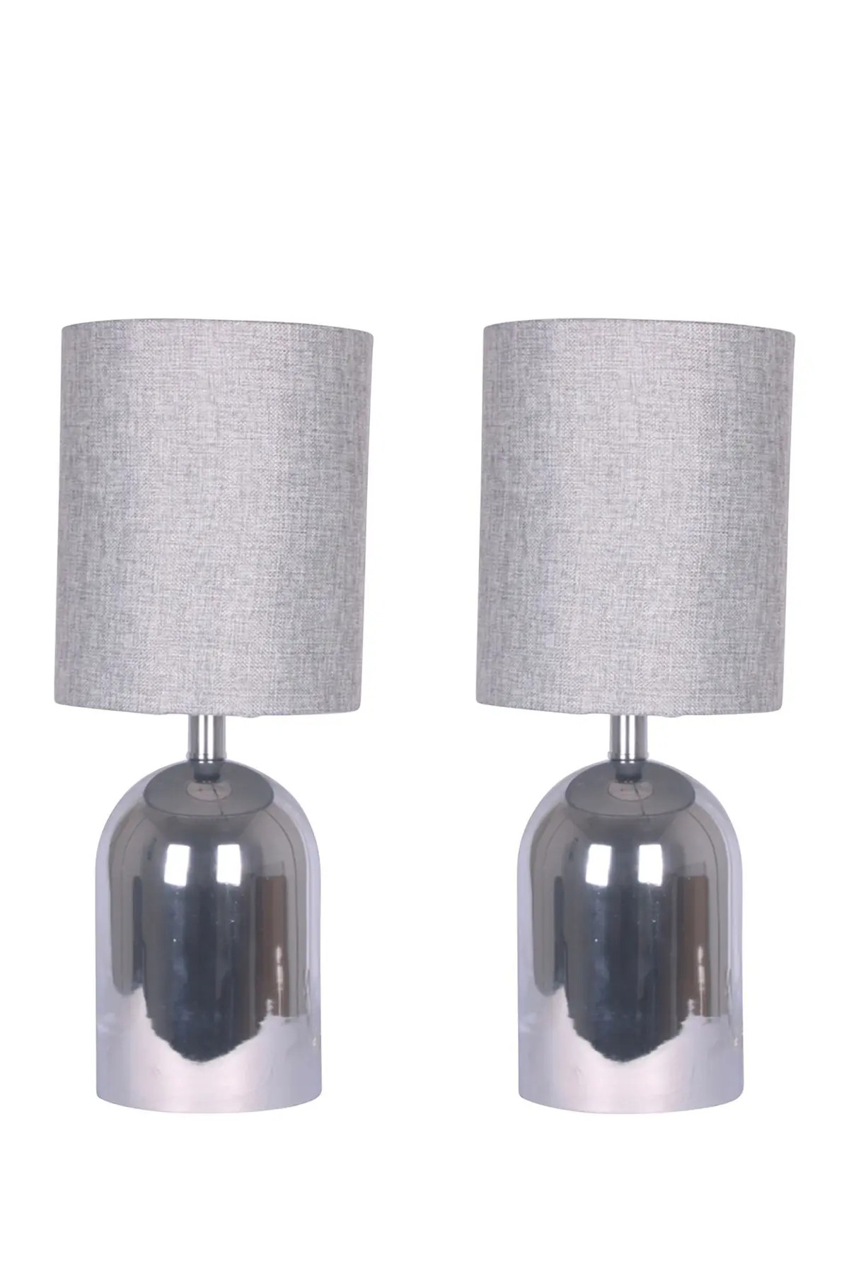 SAGEBROOK HOME 21" Glass Dome Table Lamps - Silver - Set of 2 at Nordstrom Rack | Nordstrom Rack