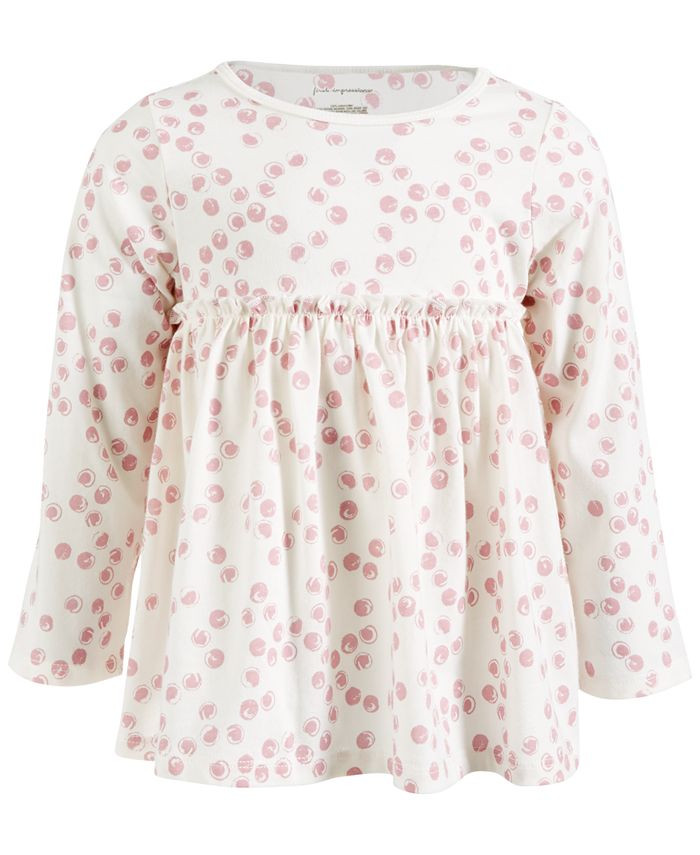 First Impressions Baby Girls Dot-Print Cotton Top, Created for Macy's  & Reviews - Shirts & Tops ... | Macys (US)