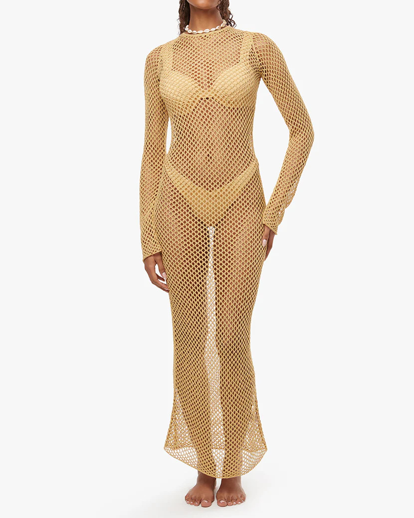 Crochet Open Back Maxi Dress | We Wore What