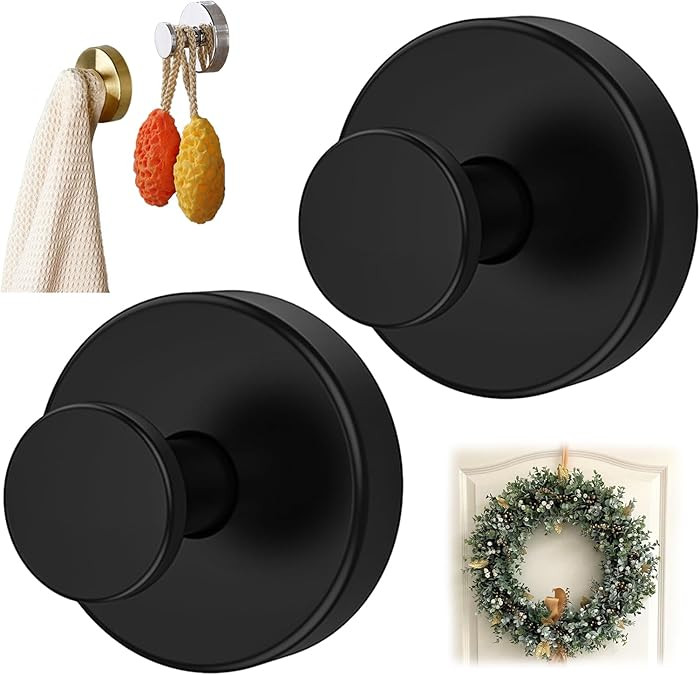 Removable & Reusable Suction Cup Hooks for Shower, Heavy Duty No-Drill Cup Hooks for Towels, Robe... | Amazon (US)