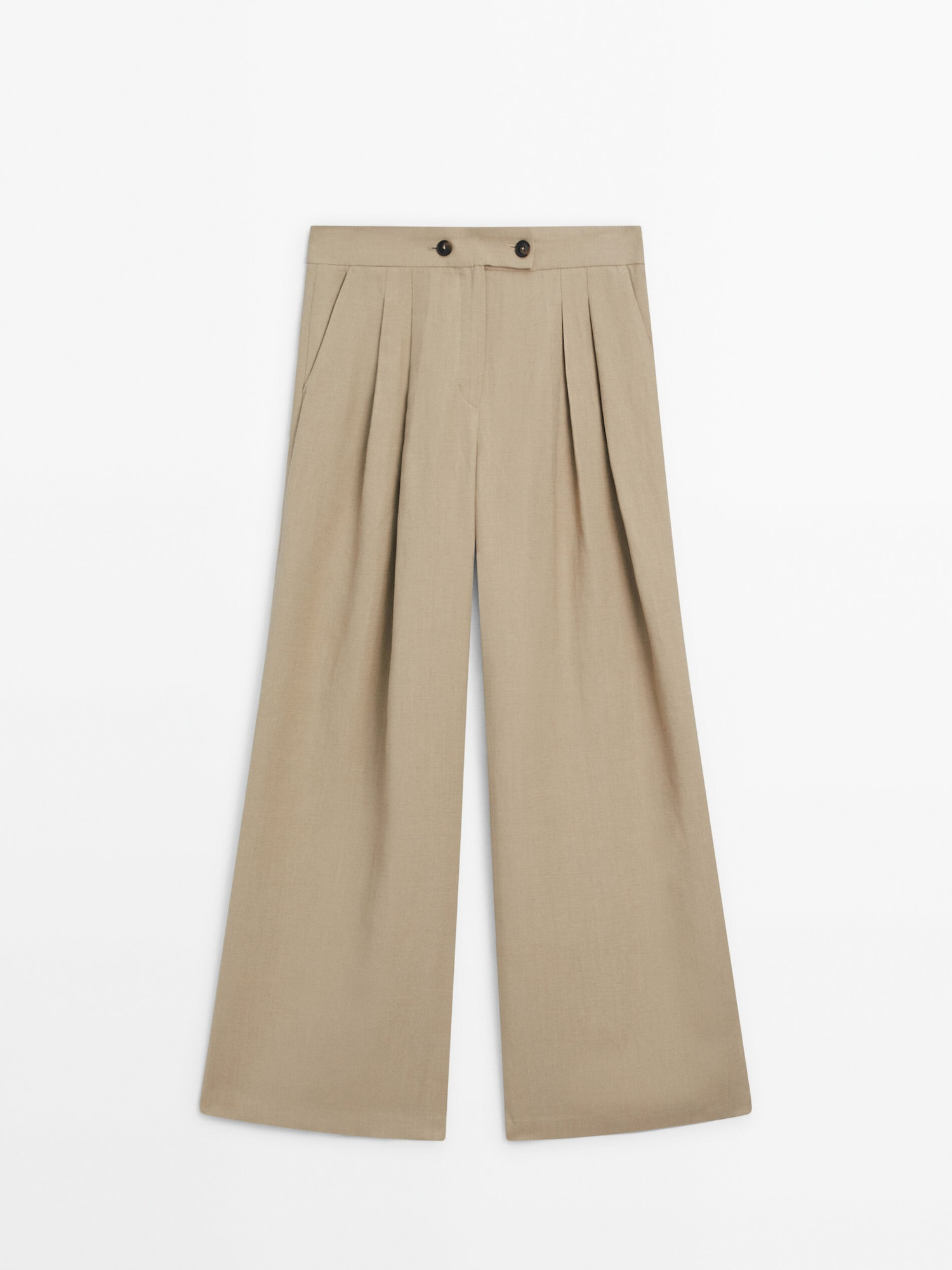 Wide-leg trousers with dart details | Massimo Dutti US