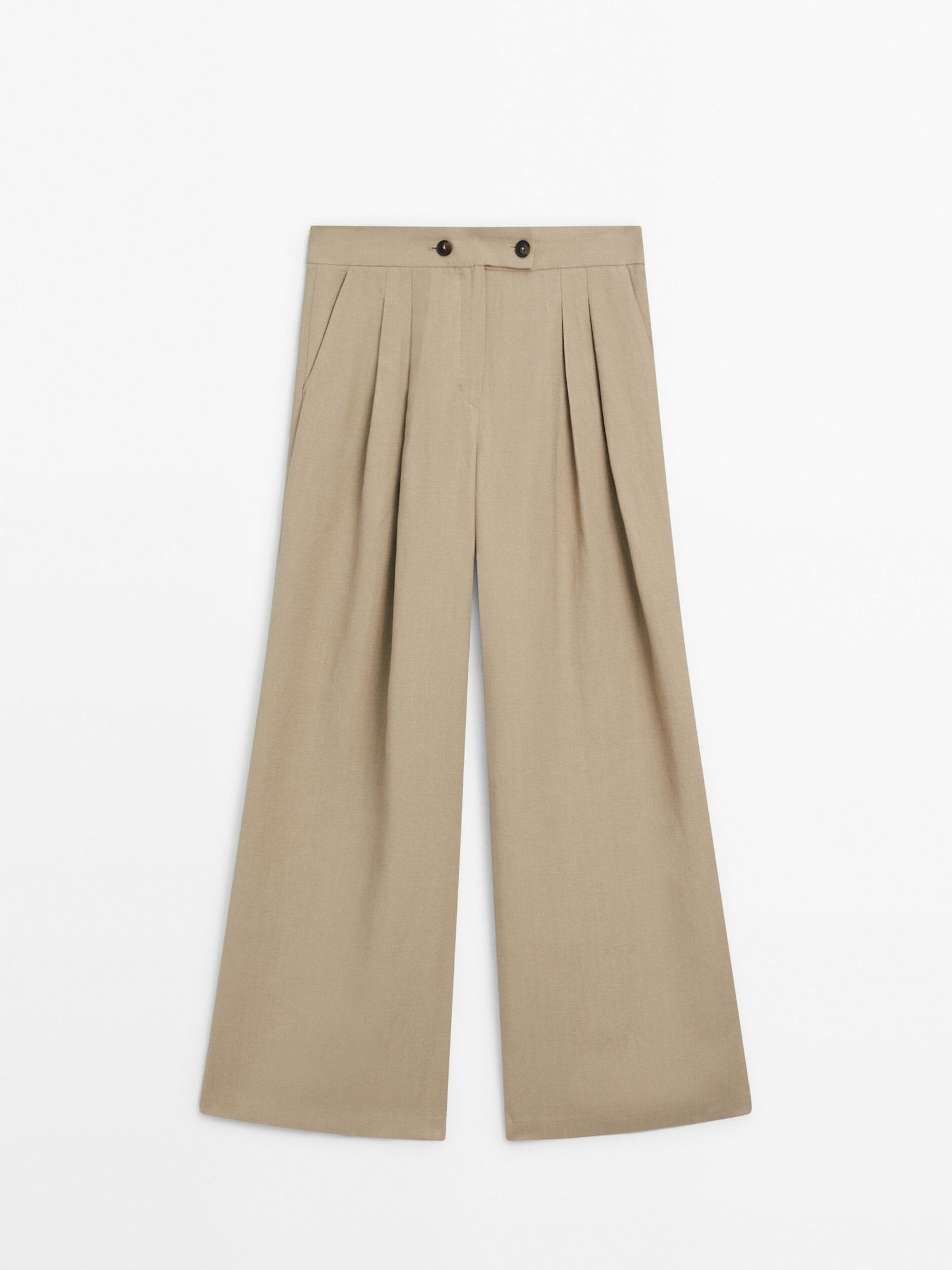 Wide-leg trousers with dart details | Massimo Dutti (US)