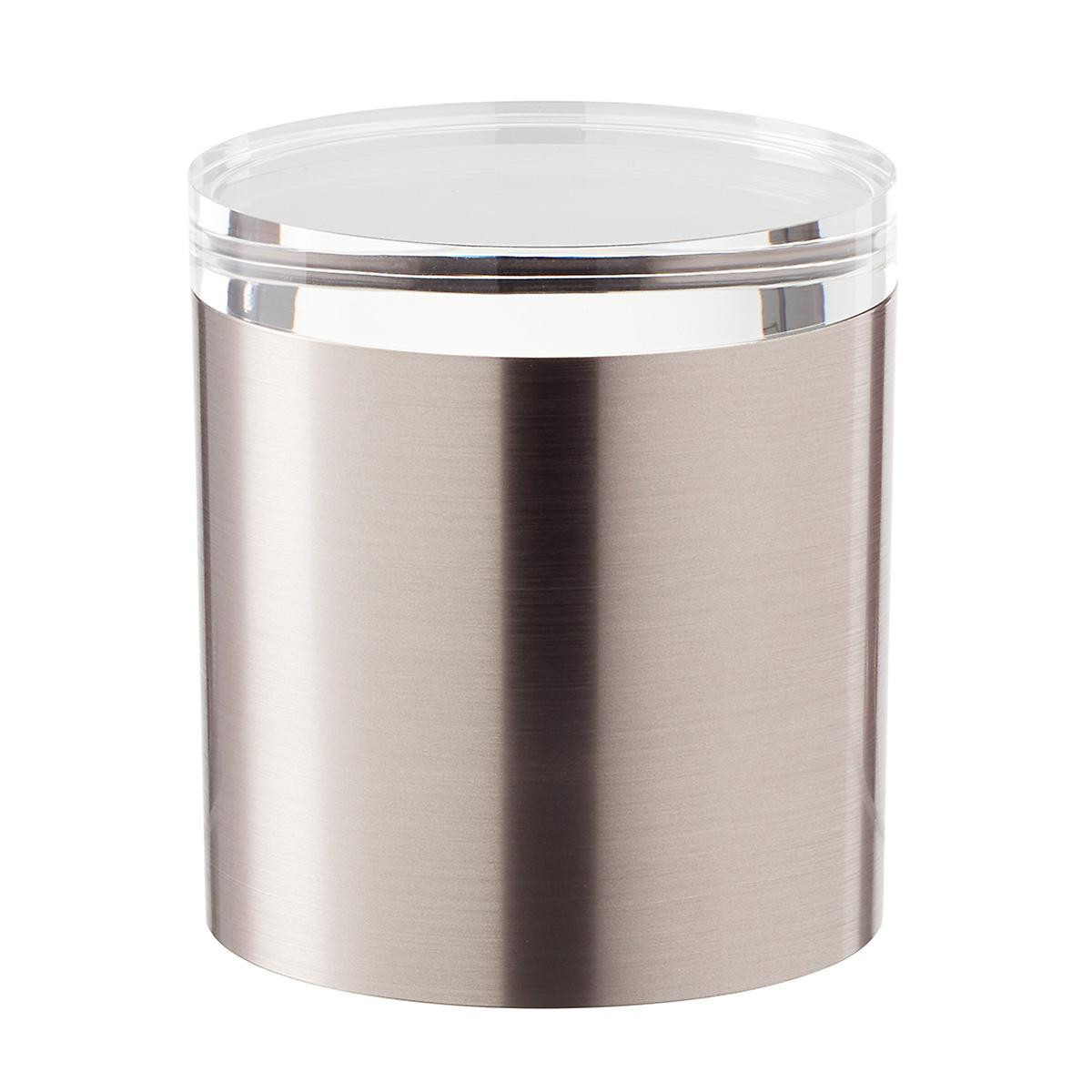 Acrylic Lid Canister Brushed Nickel | The Container Store
