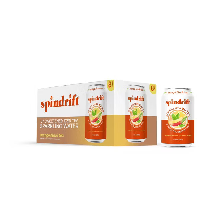 Spindrift Mango Black Tea Sparkling Water - 8pk/12 fl oz Cans | Target