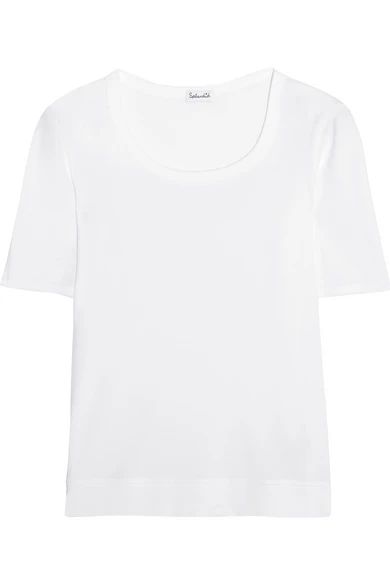 Shrunken Supima cotton and Micro Modal-blend jersey T-shirt | NET-A-PORTER (UK & EU)