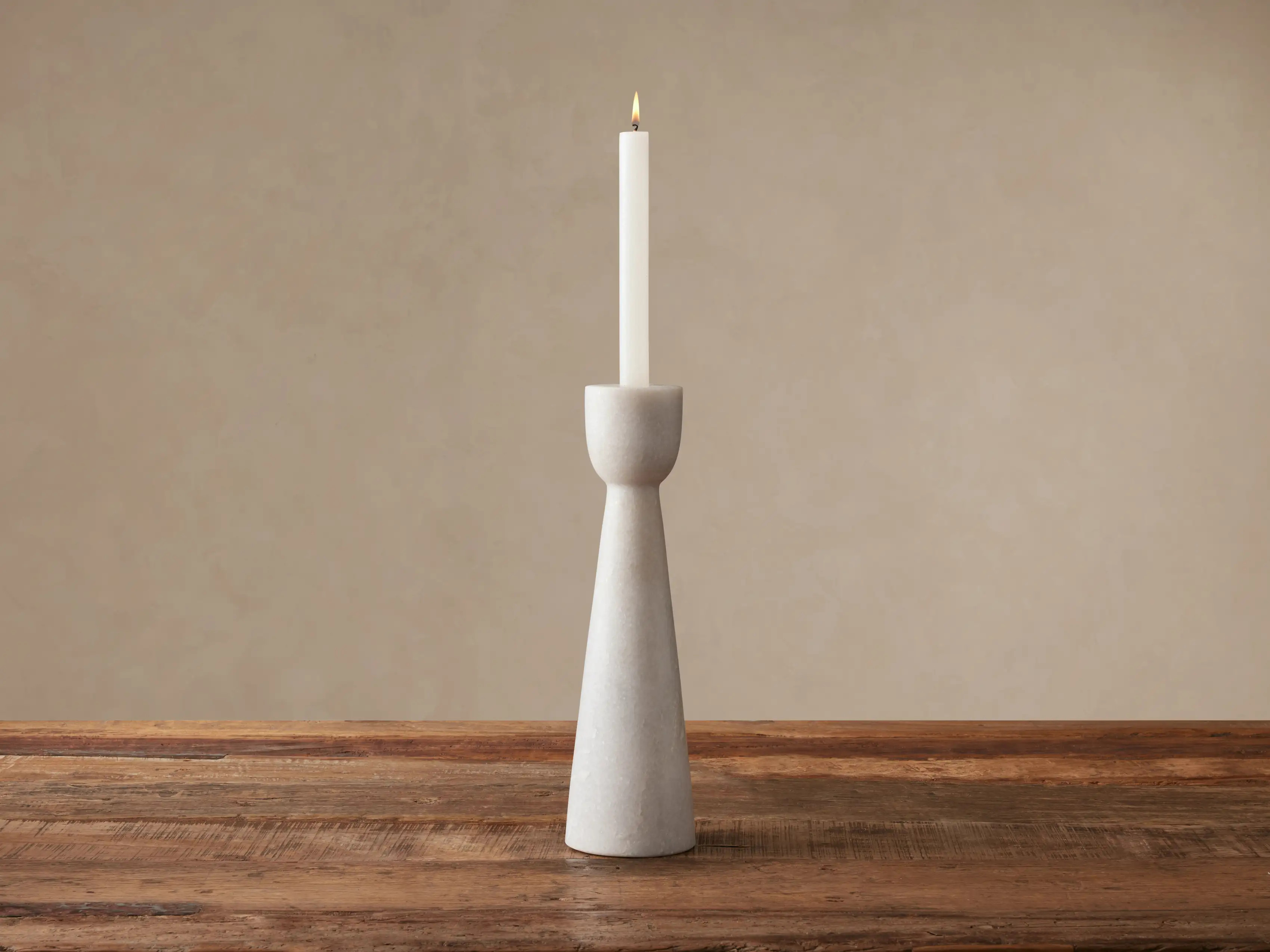 Omo Marble Taper Holder | Arhaus