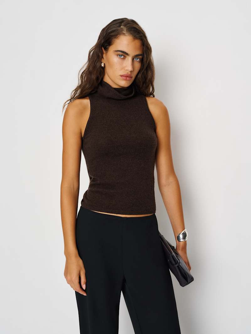 Marcy Cashmere Turtleneck Tank | Reformation (Global)