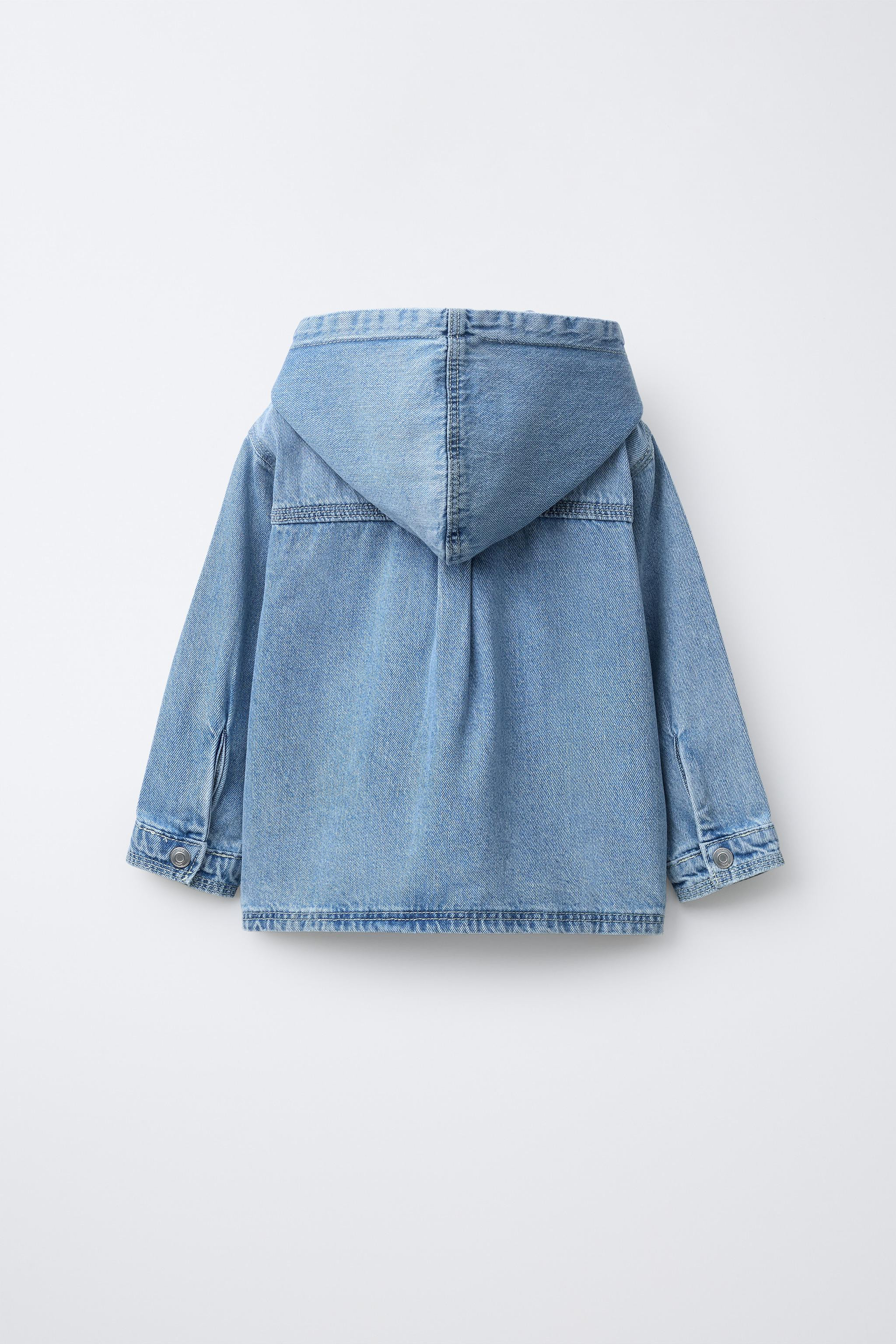 DENIM HOODIE OVERSHIRT | Zara US