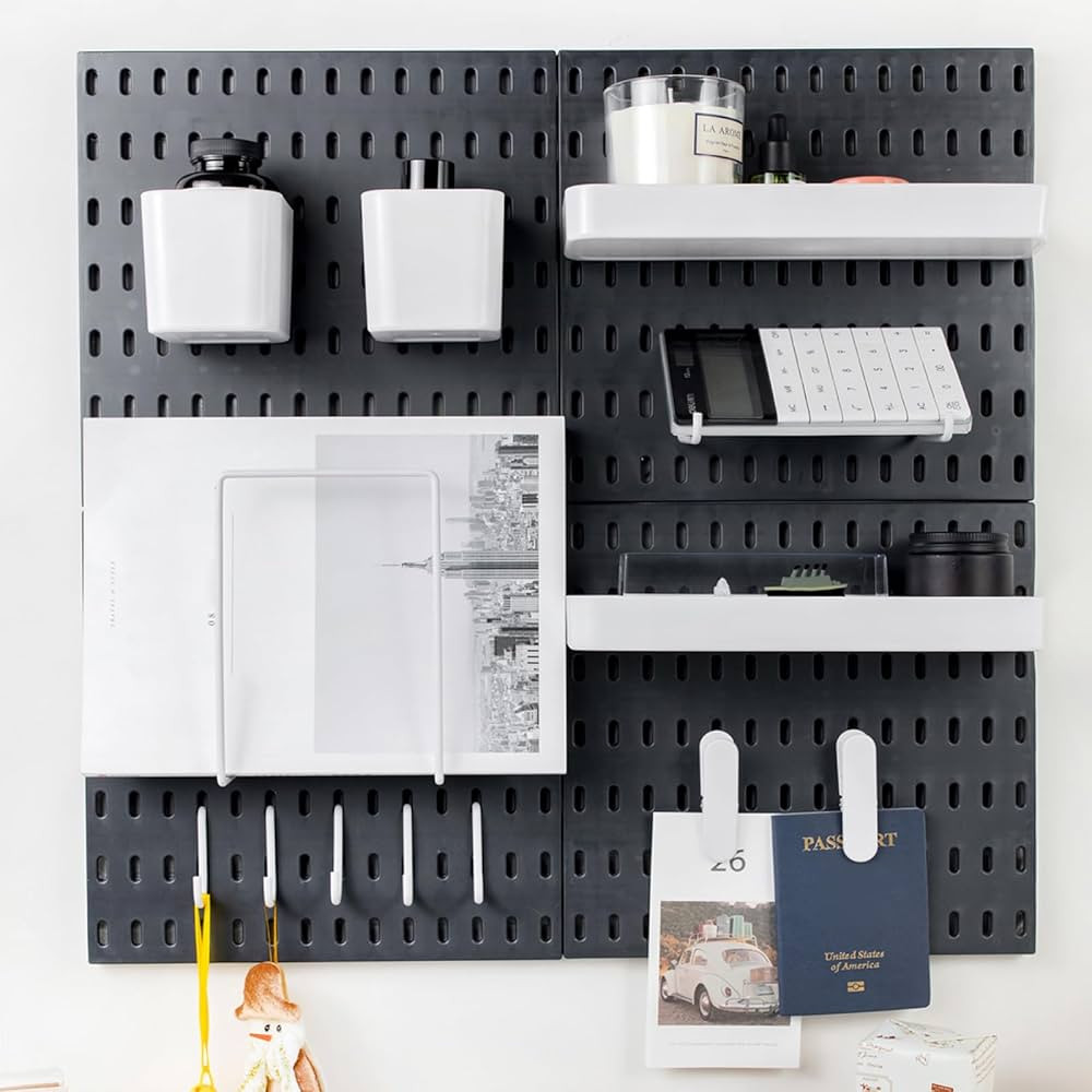 Pegboard Combination Kit for Wall Organizer, Wall Mounted Peg Board Kits for Kitchen, Bedroom, Of... | Amazon (US)
