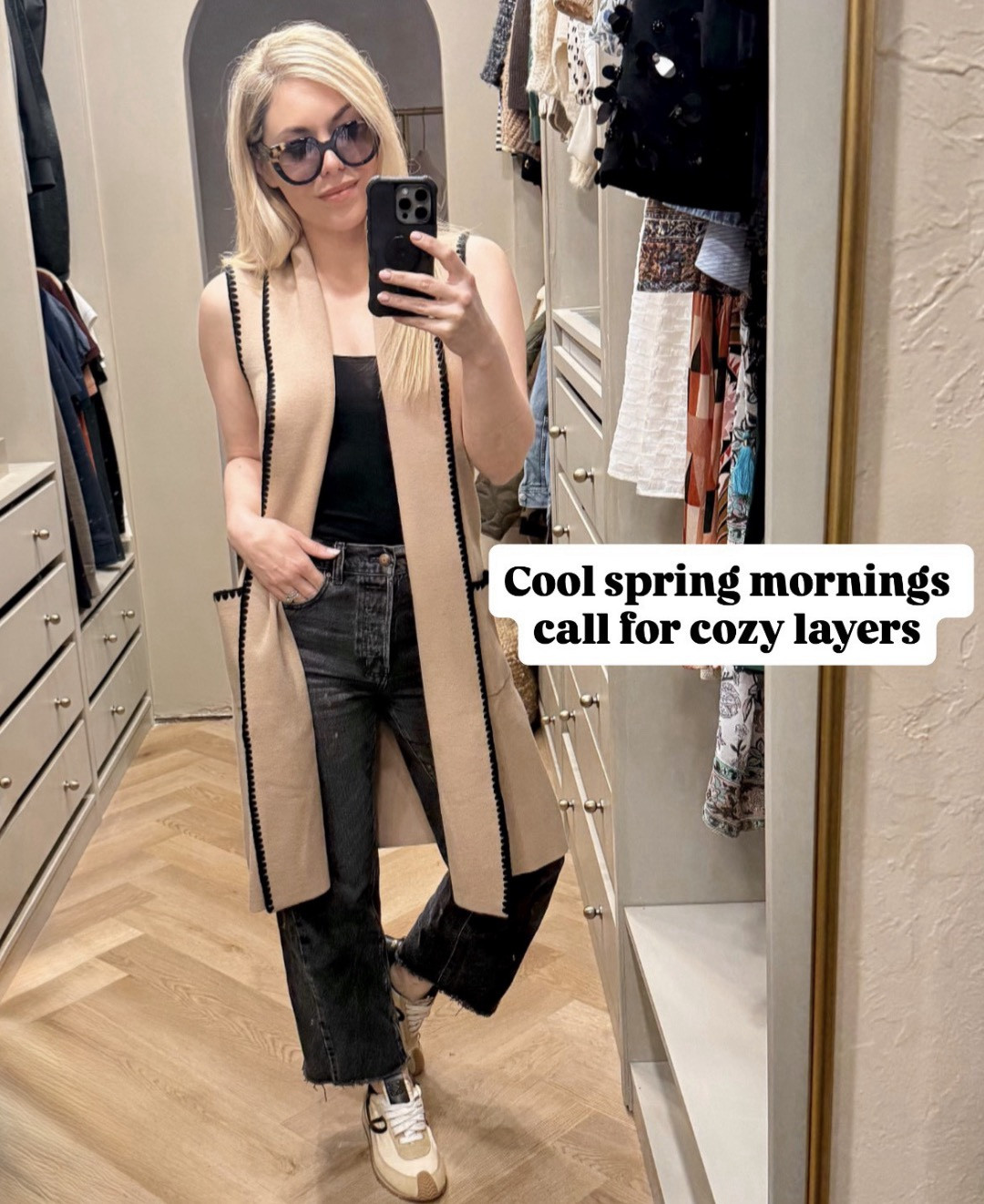 Cozy layers for cool spring mornings. Both of these are perfect for drop off! The tan vest will be so cute for the fall (add long sleeves underneath) and this black cardigan is a closet essential! A must have that looks cute over tops and dresses. Stay warm in the office or on the windy soccer field… yep I’ve entered my soccer mom era. Not sure he’s going to do want to do it though 😅 still trying to find what his sport or hobby is!

Btw these make GREAT Mother’s Day gift ideas! 

#LTKSeasonal #LTKfitnessgoals #LTKMothersDay