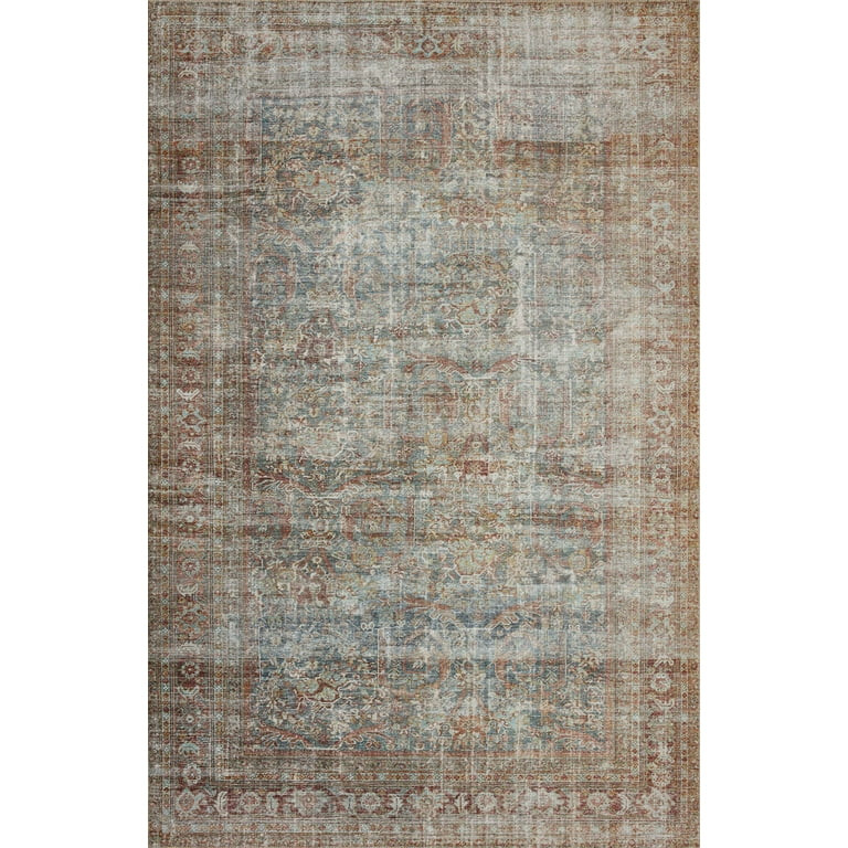 Chris Loves Julia x Loloi Jules Lagoon/Brick 2'-6" x 12'-0" Area Rug - Walmart.com | Walmart (US)