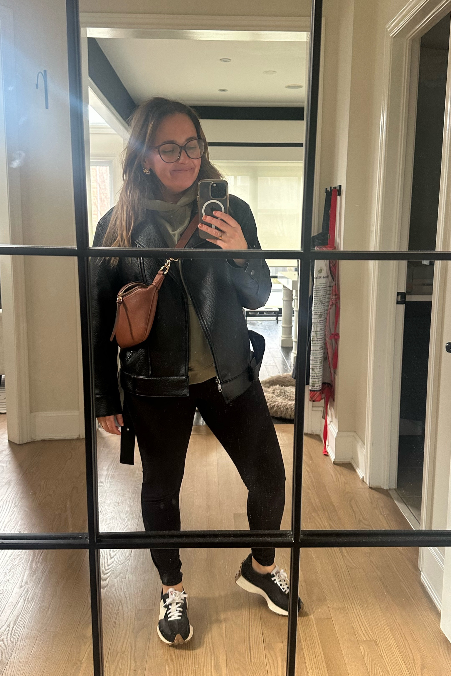 GREASE LIGHTENING // going to the cinema and I couldn’t resist my grease jacket • banana republic size small  (oversized) • new balance hoodie M and my bag is Poppy and Peonies 