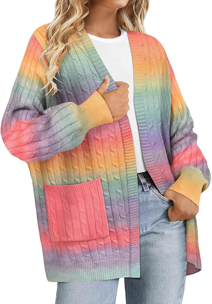 RITERA Womens Plus Size Cardigans Sweatershirts Coat Open Front Button Up Long Sleeeve Oversize W... | Amazon (US)