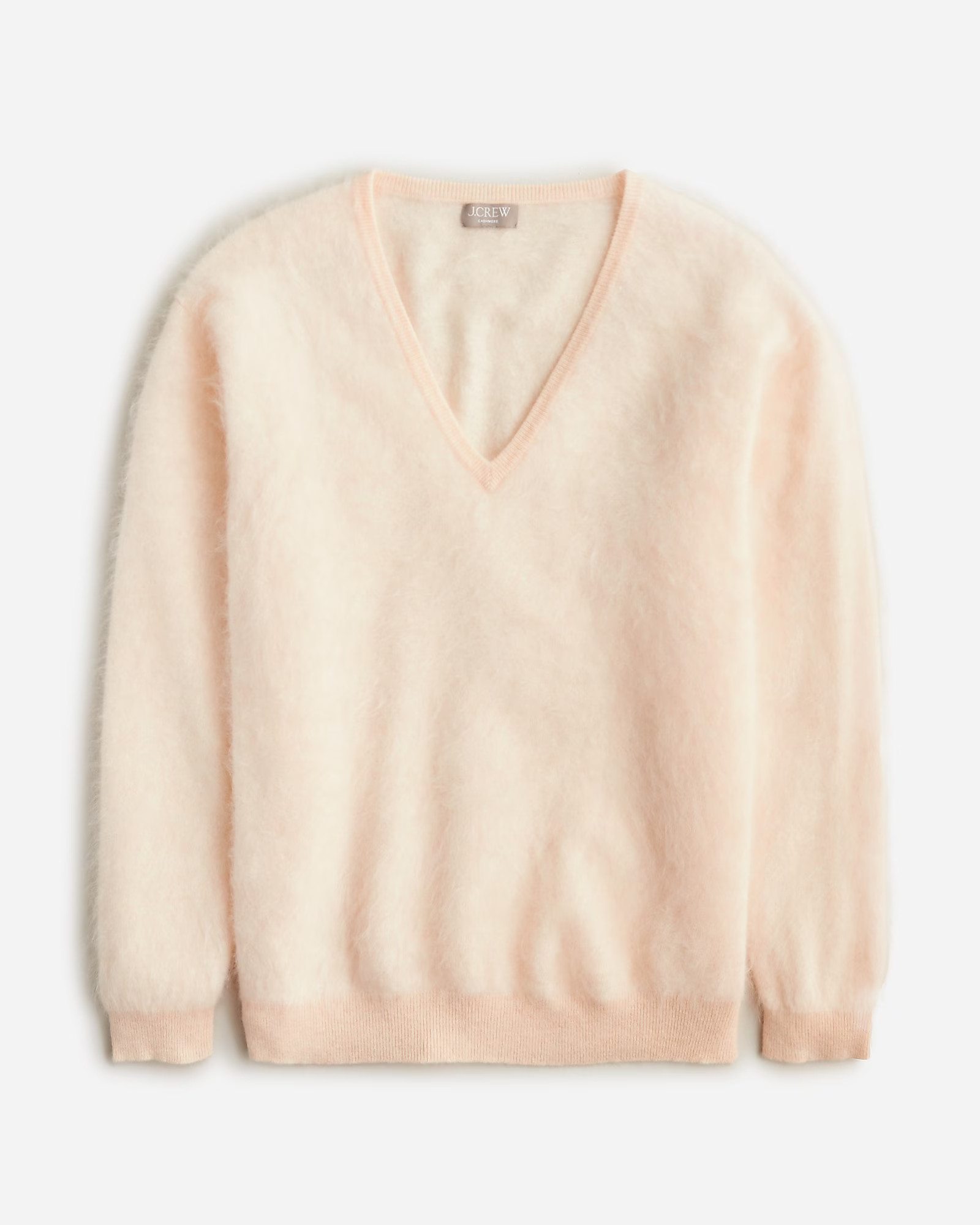 Brushed cashmere relaxed V-neck sweater | J. Crew US