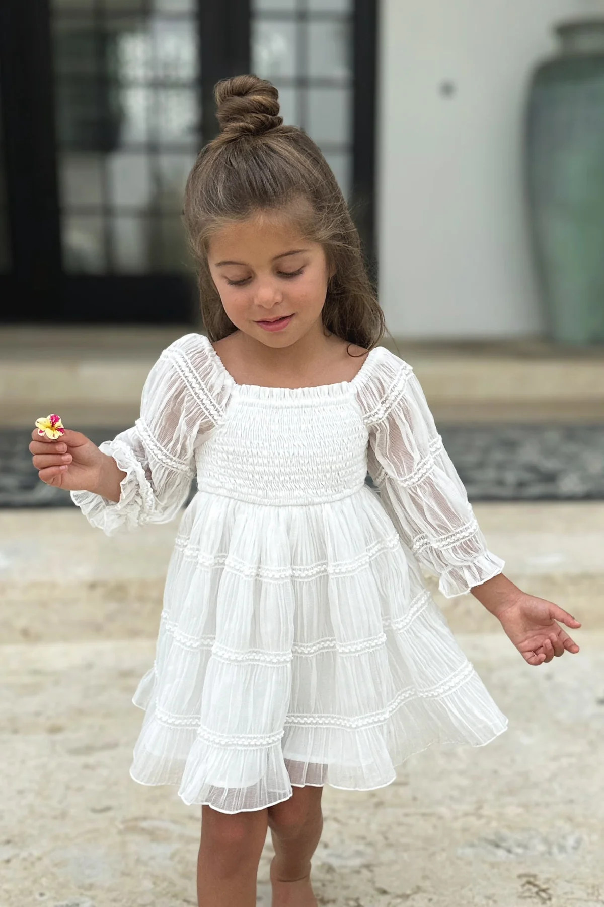 Karina Dress (white chiffon) | INDIE BLUE