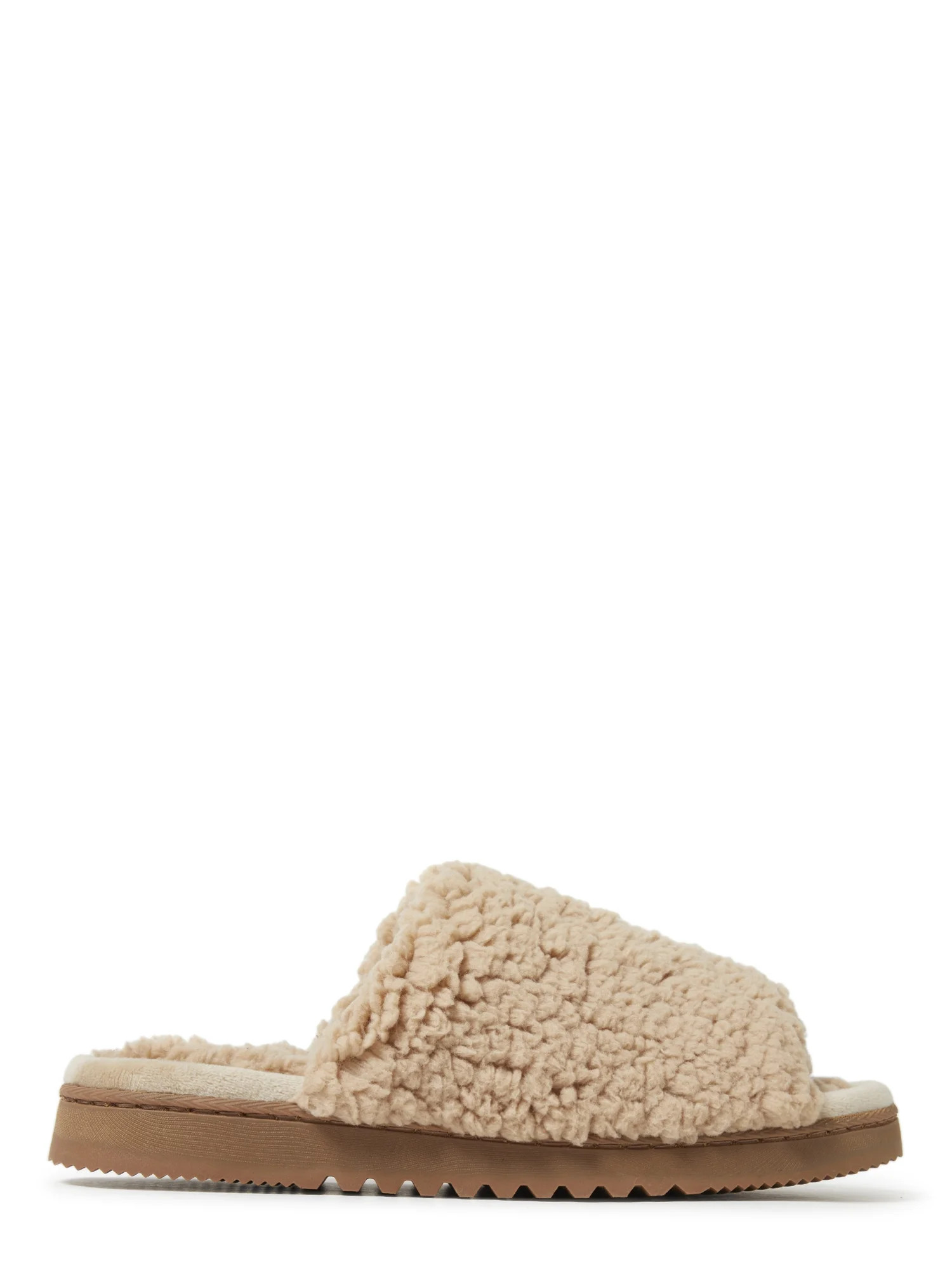 Dearfoams Cozy Comfort  Women's Teddy Slide Slippers - Walmart.com | Walmart (US)