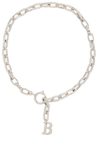 Initial Lariat Necklace in Silver | Revolve Clothing (Global)