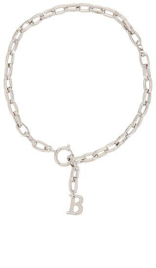 Initial Lariat Necklace in Silver | Revolve Clothing (Global)