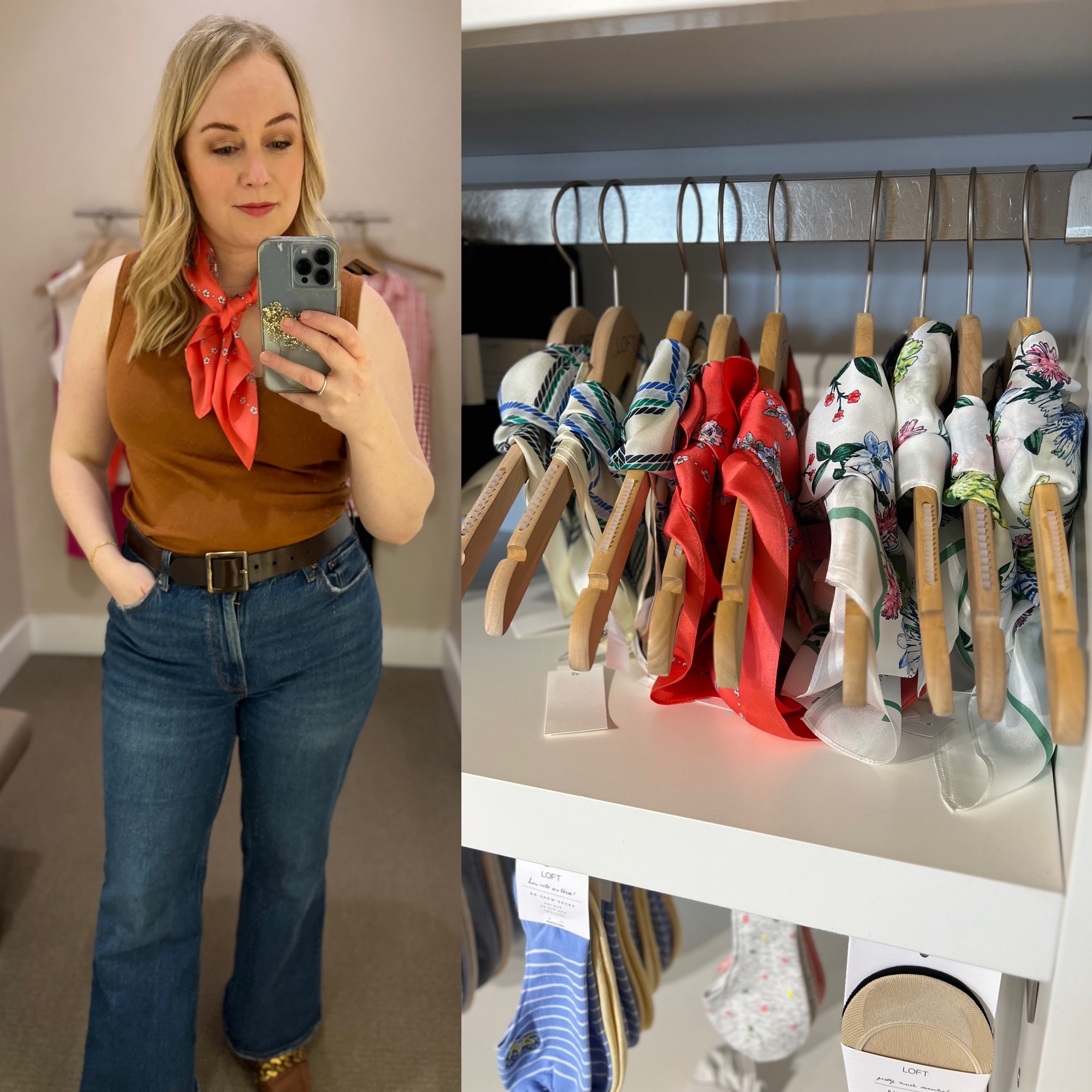 Love these silk scarves to add a point of interest. #loft