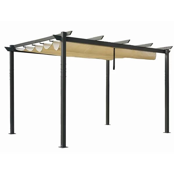 Wirksworth 156" W x 115" D Metal Pergola with Canopy | Wayfair North America