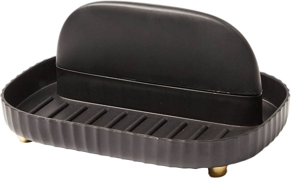Spoon Rest for Stove Top, Lid Holder, Cooking Ladle/Spatula/Spoon Holder for Countertop, Black | Amazon (US)