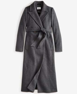 DKNY Women's Notched-Collar Double-Breasted Wrap Coat - Macy's | Macy's