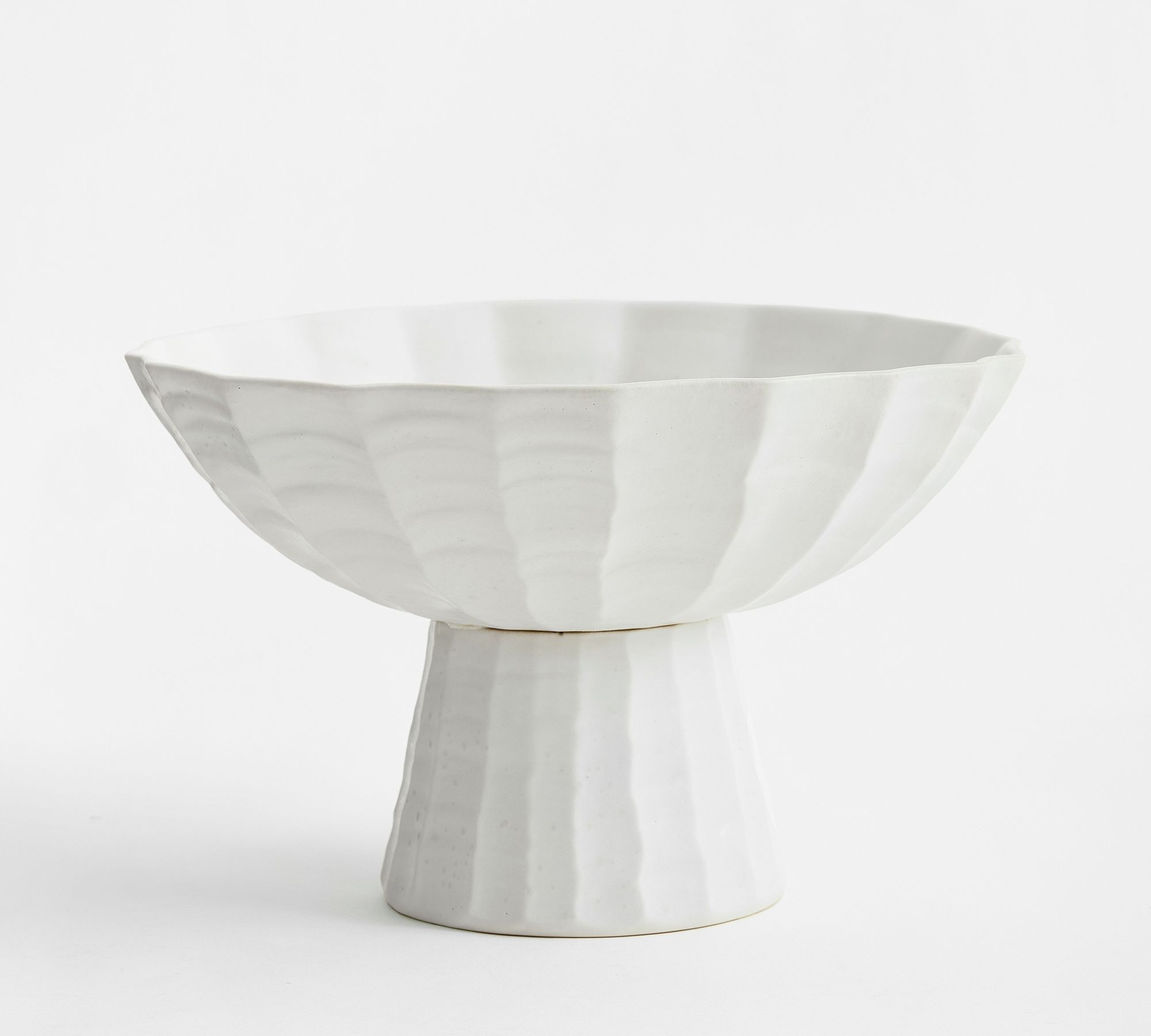 Faceted Decorative Pedestal Bowl | Pottery Barn (US)