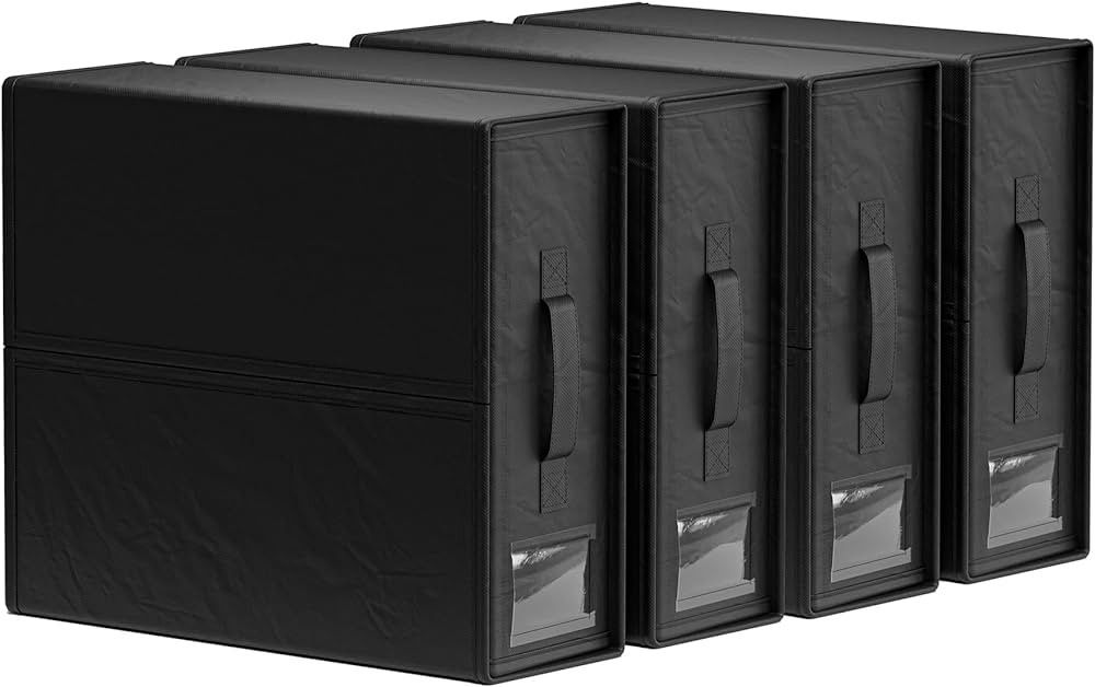 SUOCO SheetCube Bed Sheet Set Organizer 4 Pack, Foldable Storage Box for Duvet Cover Set, Linen C... | Amazon (US)