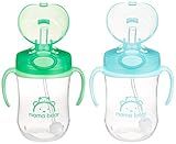 Amazon Brand - Mama Bear Weighted Straw Sippy Cup (Pack of 2) | Amazon (US)