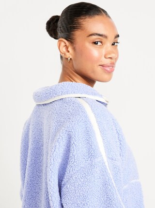 Loose Sherpa Quarter-Zip Pullover | Old Navy (US)