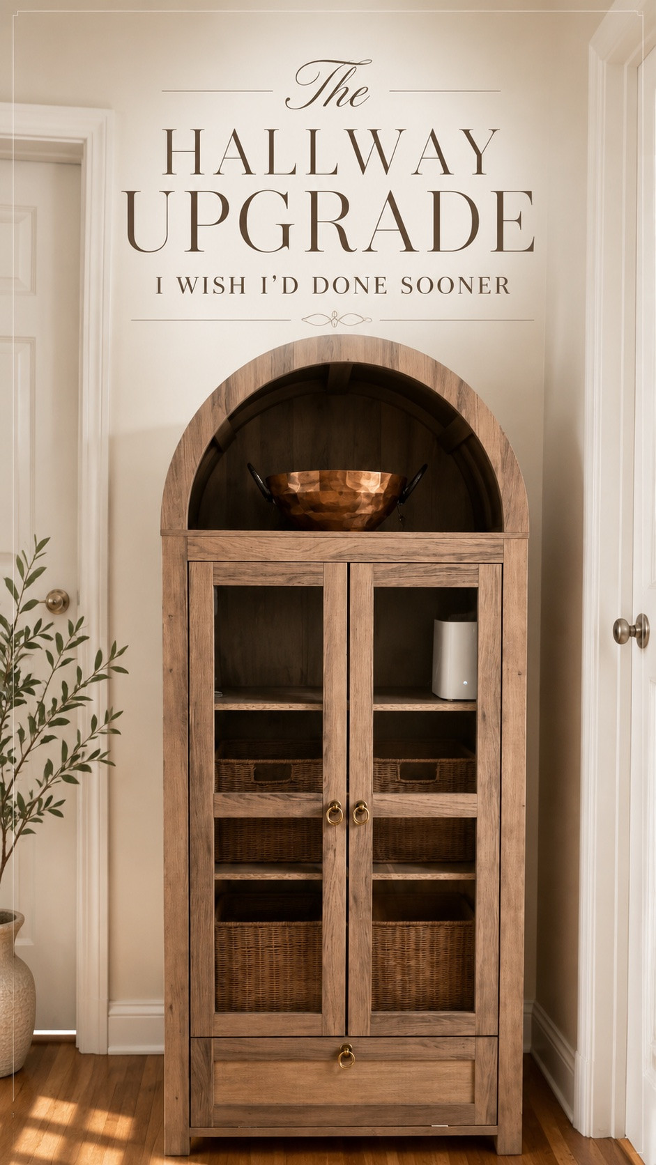 ✨ The Hallway Upgrade I Wish I’d Done Sooner ✨

I replaced a basic bookshelf at the end of our hallway with this beautiful arched cabinet from Wayfair, and the difference is incredible. The warm wood finish, glass doors, and hidden storage make the space feel so much more custom and intentional. I love that it gives me a place to display a few favorite pieces while keeping everyday items neatly tucked away. One simple swap completely transformed this overlooked corner of our home.

I’ve linked the cabinet for anyone looking to add extra storage and character to their hallway, entryway, or living space.

#WayfairHome #HallwayDecor #ArchedCabinet #HomeOrganization #CoastalHomeStyle #NeutralDecor #StorageSolutions #HomeInspiration #DelReyManor #InteriorStyling

#LTKstorytime #LTKmomlife #LTKHome