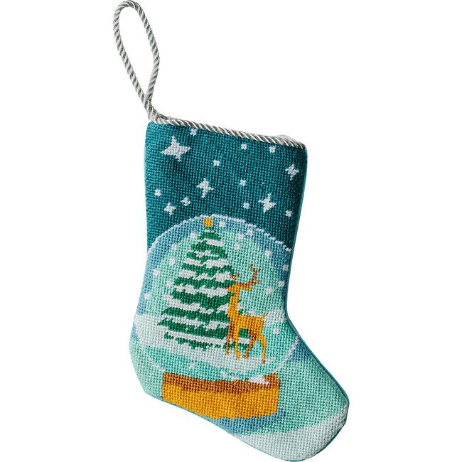 Bauble Stockings | Mini Let It Snow Stocking, Turquoise | Maisonette | Maisonette
