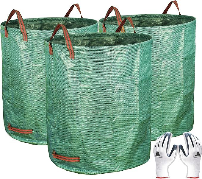 Gardzen 3-Pack 72 Gallons Garden Bag - Reuseable Heavy Duty Gardening Bags, Lawn Pool Garden Leaf... | Amazon (US)