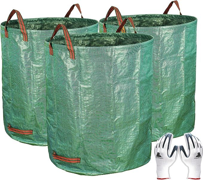 Gardzen 3-Pack 72 Gallons Garden Bag - Reuseable Heavy Duty Gardening Bags, Lawn Pool Garden Leaf... | Amazon (US)