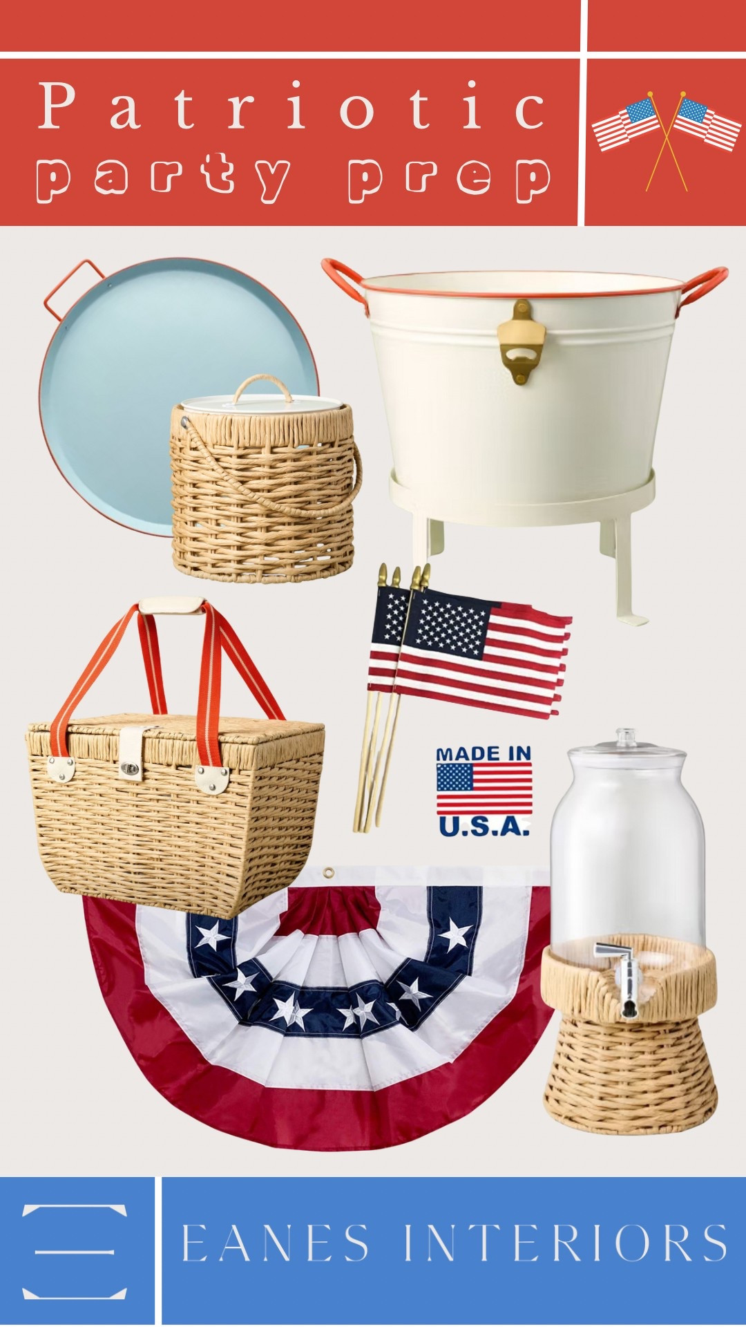 Patriotic party prep for Memorial Day and Fourth of July. Currently up to 40% off through Saturday. 🇺🇸

#redwhiteblue #america #usa 

#LTKFindsUnder100 #LTKSaleAlert #LTKParties
