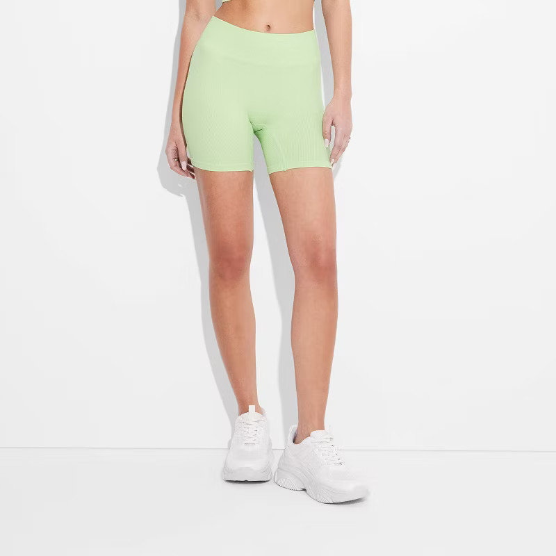 Women's High-Rise Seamless Bike Shorts - Wild Fable™ Lilac Purple S | Target