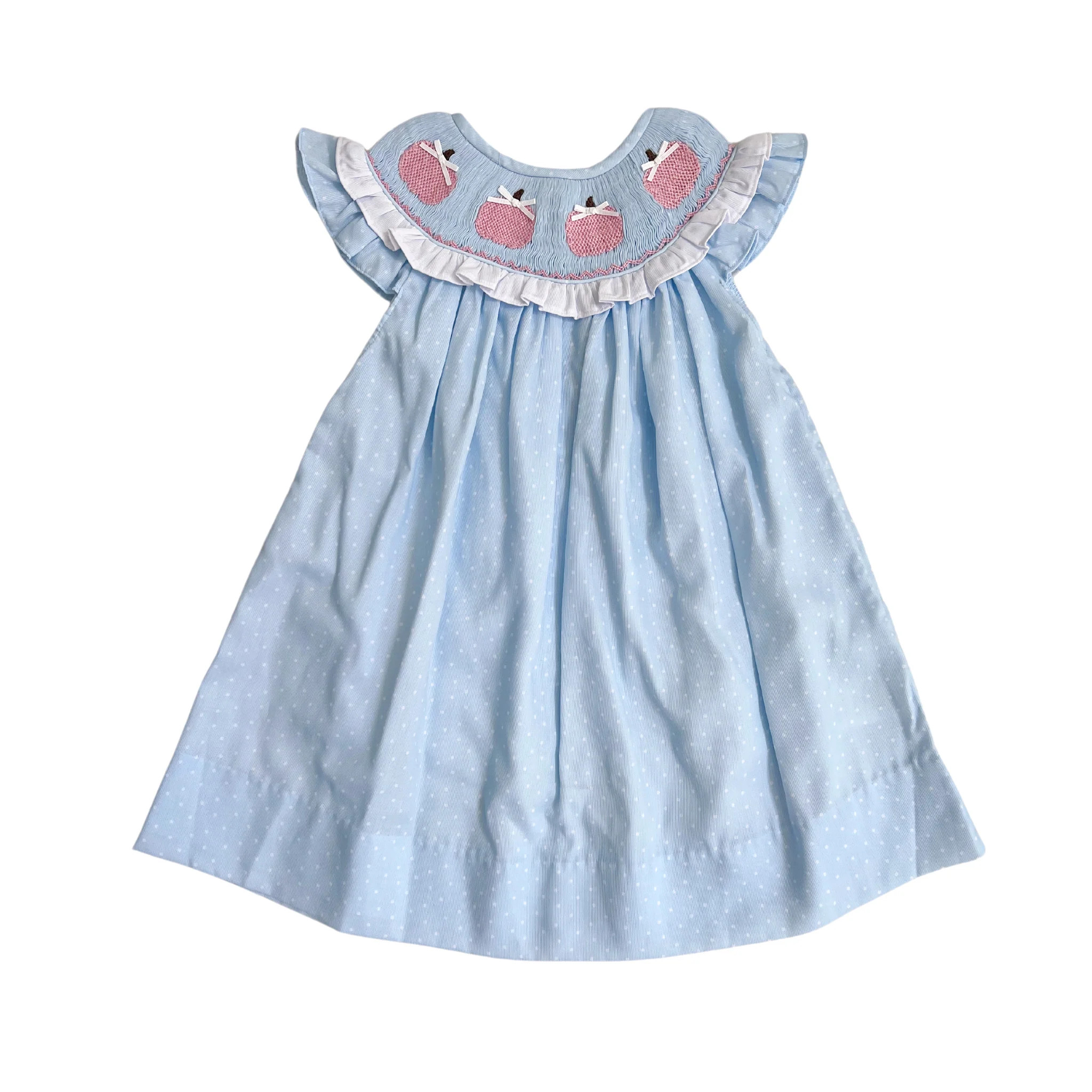 Penelope Pink Pumpkin Smocked Dress | Lillie & Lilah