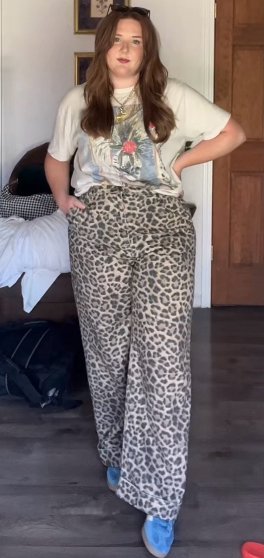 Leopard print pants outfit! I’m in a size 16 but should have got my normal size 14! 

#LTKPlusSize #LTKStyleTip #LTKMidsize