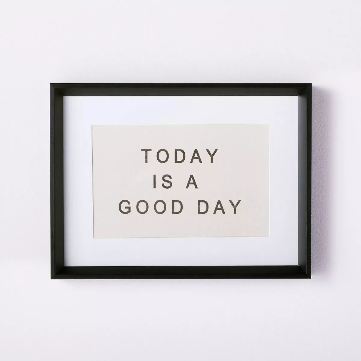 12" x 16" Today is a Good Day Framed Wall Canvas Brown - Threshold™ designed with Studio McGee | Target