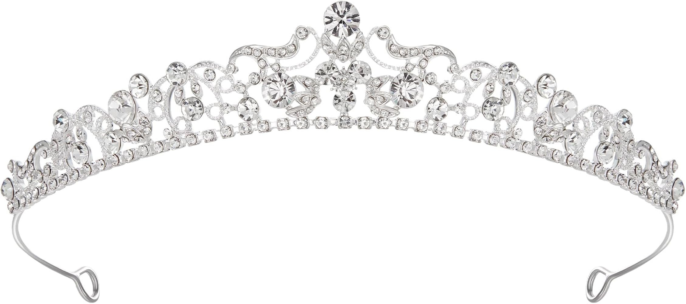 SWEETV Wedding Tiaras and Crowns, Rhinestone Bridal Crown Princess Tiara Headpieces for Women and... | Amazon (US)
